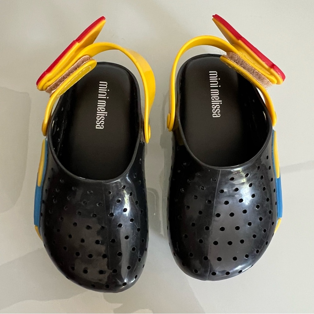 MINI MELLISA Rocket Black and Yellow Clogs, 8 Toddler - Picture 8 of 9